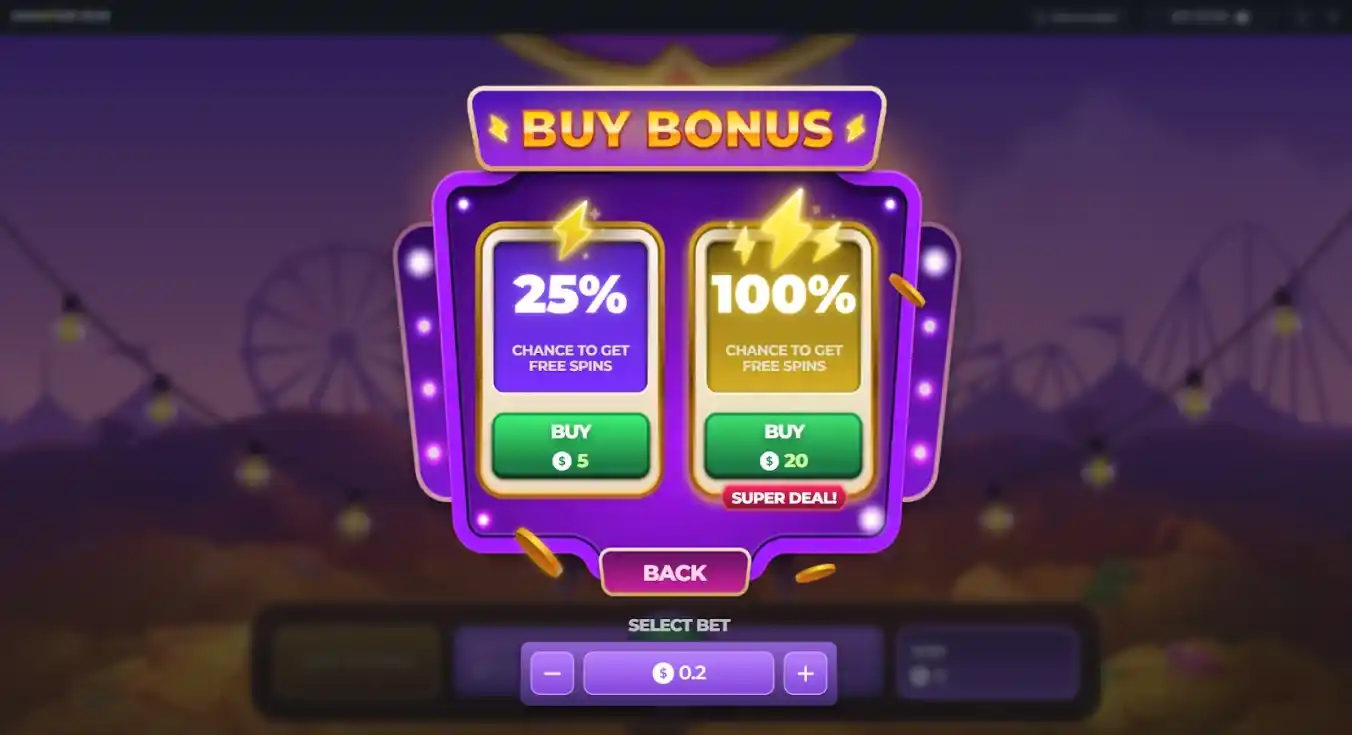 Bonus met gratis spins in een heldere interface